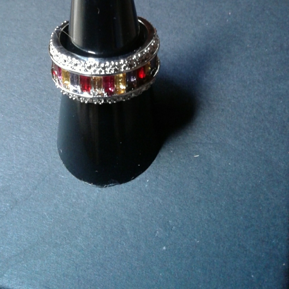 Princess Silver  cut  Ring